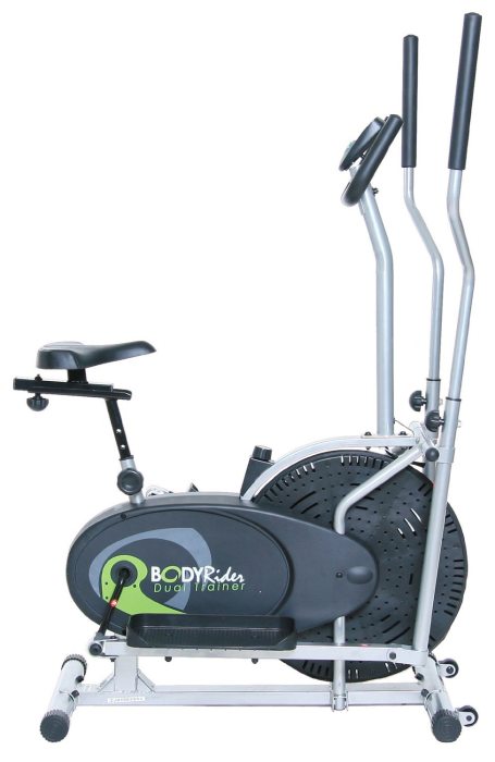 Combining an elliptical machine with the seat of an exercise bike provides added variation to your cardio workouts