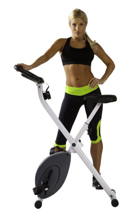 The folding X-position frame design creates an even smaller footprint for easy storage