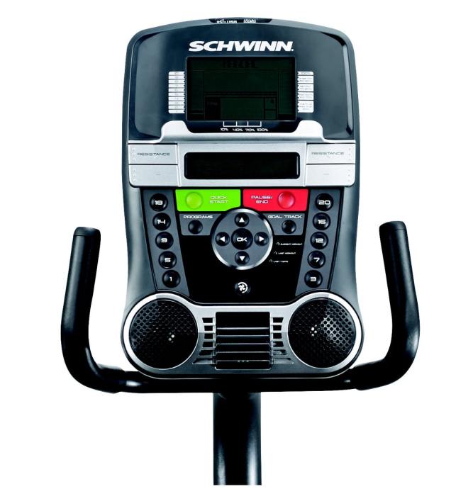 The Schwinn 230 Recumbent Bike display console features 2 LCD screens, allowing you to track a greater range of workout metrics