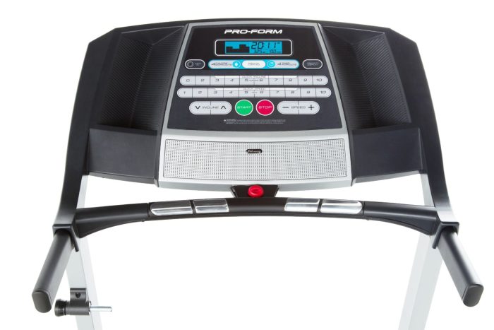 The ProForm 6.0 RT display console includes two types of quick select function