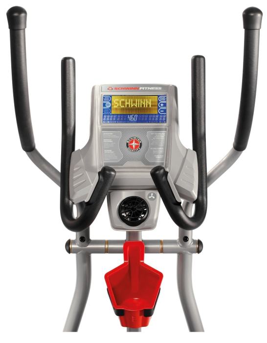 The Schwinn 460 display console features a touch screen to make workout selection and adjusting settings more intuitive