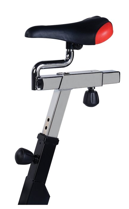 The seat can be adjusted vertically and horizontally