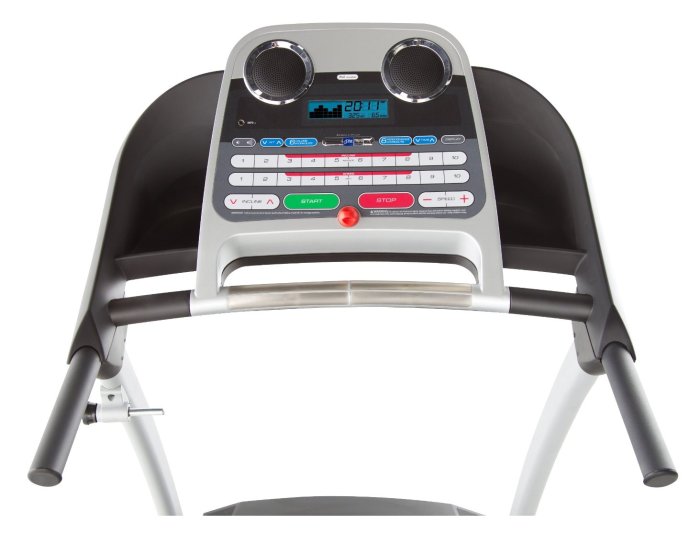 The 415 LT treadmill console uses iFit Workout Cards to deliver a personalized fitness experience