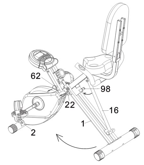 Exerpeutic 400XL Folding Recumbent Bike