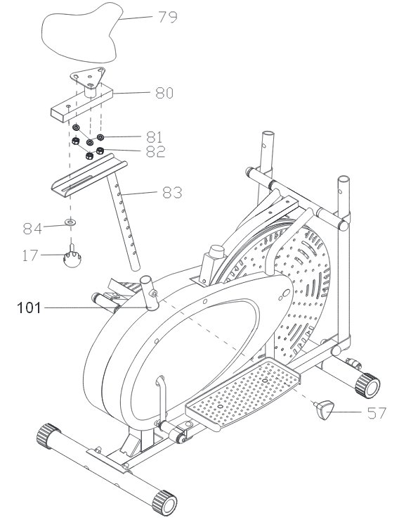 The assembly instructions in the user manual are easy to follow, with a clear parts list and drawings for each step