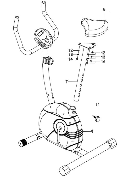 The user manual for the Marcy ME708 includes in-depth diagrams and full textual explanations for the assembly