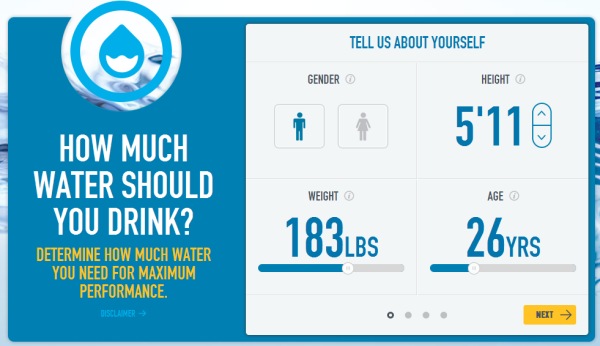 Hydration Calculator from CamelBak