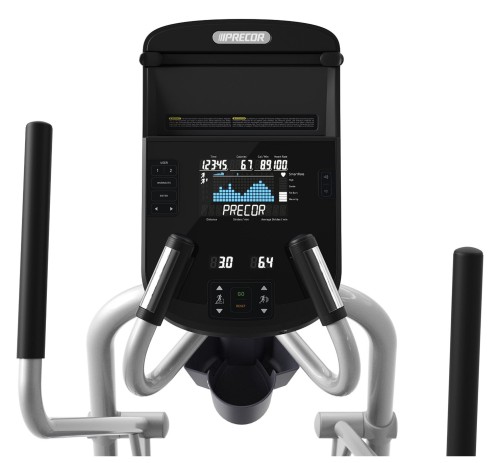 The console uses SmartGrip to securely store your tablet, smart phone, or MP3 player while you workout