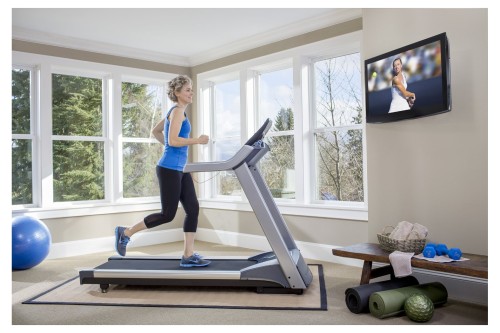 The Precor TRM 243 workout programs include personalized suggestions, custom, and preset profiles