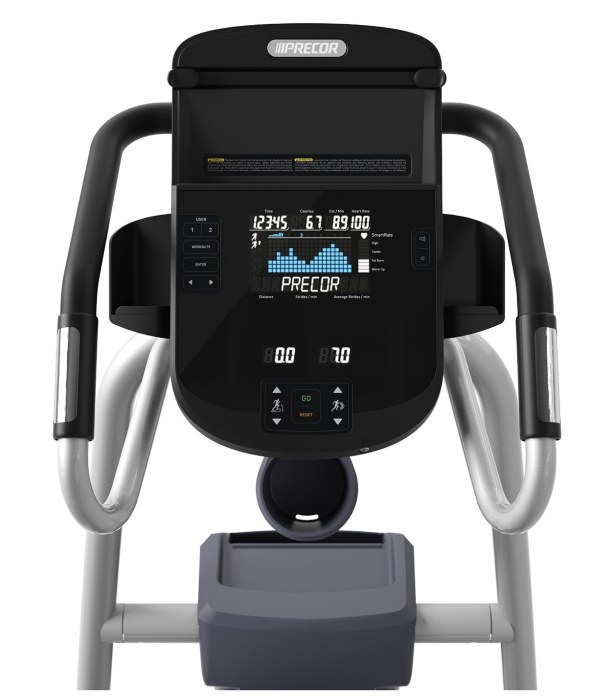 The display console can support tablets and iPods for entertainment while you workout