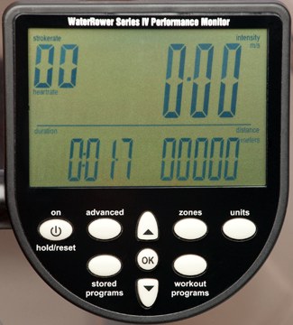 The Series 4 Performance Monitor features a large LCD screen, but unfortunately provides no backlight