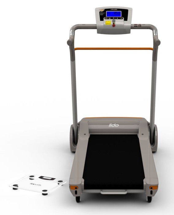 The cushioned running deck also offers a 2-position manual incline