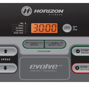The display console features a simple design with intuitive button placement