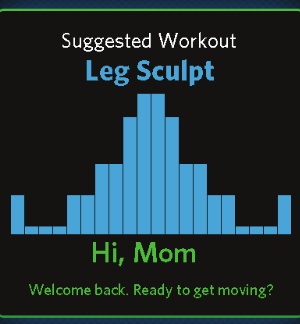 User profiles can be created which enable the console to make suggestions as to the best workout for your goals