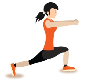 Despite the large range of motion, you don't need much space to perform lunges in the kitchen