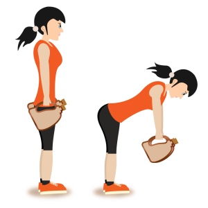 While the lunges will target the quads and glutes, stiff-legged deadlifts will focus more on strengthening and toning your hamstrings
