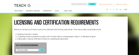TEACH - Teacher Licensing and Certification Requirements