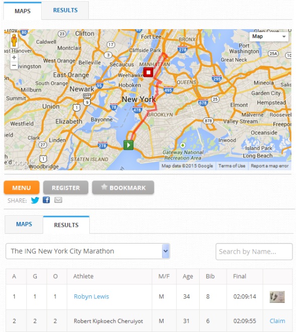Event results can store a variety of information about the athletes