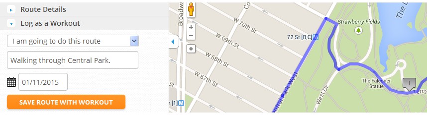 Log as Workout allows you to keep a historical record of distances and routes walked