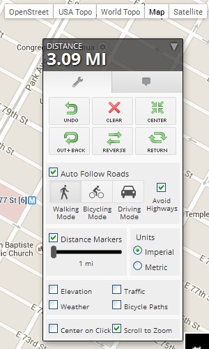 Tools can be used to quickly plot return routes and avoid traffic