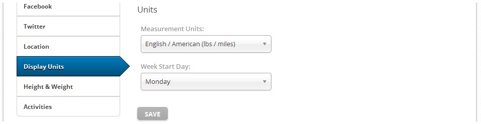 You can specify which type of unit you would like distance displayed in each time you create or edit a route