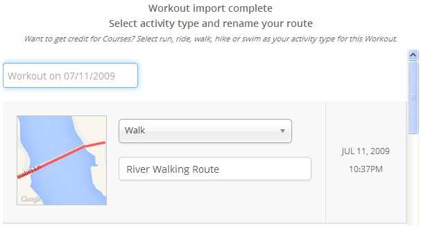 Example of a .gpx Track transferred from a Garmin eTrex GPS