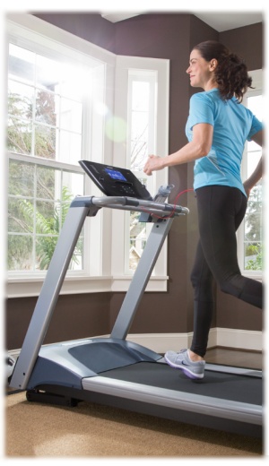 The Precor TRM 211 provides a running area the same size as the top treadmill in the Precision series