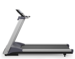 The TRM 211 Energy Series Treadmill features Energy Stride running deck cushioning