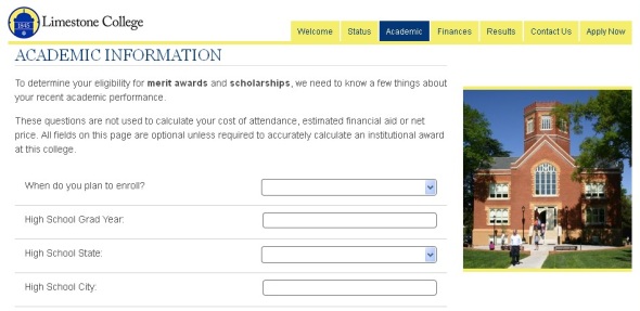 Limestone College Net Price Calculator