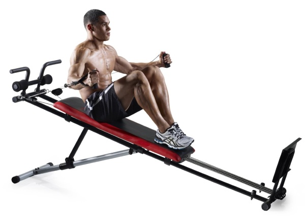 Ultimate Body Works supports a variety of exercises that train your glutes, abs, legs, arms, chest, back, and shoulders