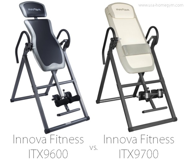 Innova Fitness ITX9600 vs. Innova Fitness ITX9700 inversion tables