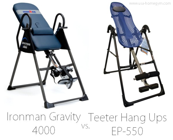 Ironman Gravity 4000 vs. Teeter Hang Ups EP-550 inversion tables