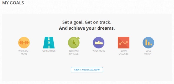 MapMyRide makes it easy to keep track of both short and long term goals