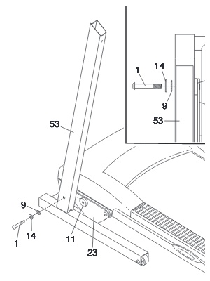 Assembly instructions for the Trainer 315 Treadmill are more complex than similarly priced designs