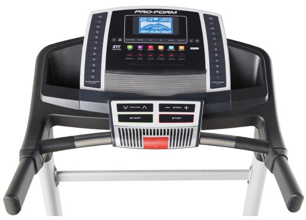 The ZT8 treadmill console features Quick Select controls for the onboard and iFit workout programs
