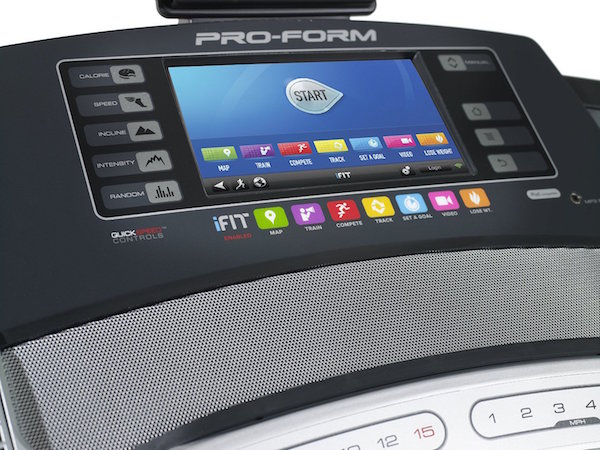 The Pro 9000 treadmill features a 10