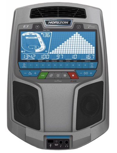 The Horizon Elite E7 features a Passport Ready console with blue backlit LCD display