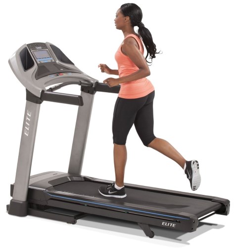 The Elite T7 treadmill features an extra large 20-inch x 60-inch running area