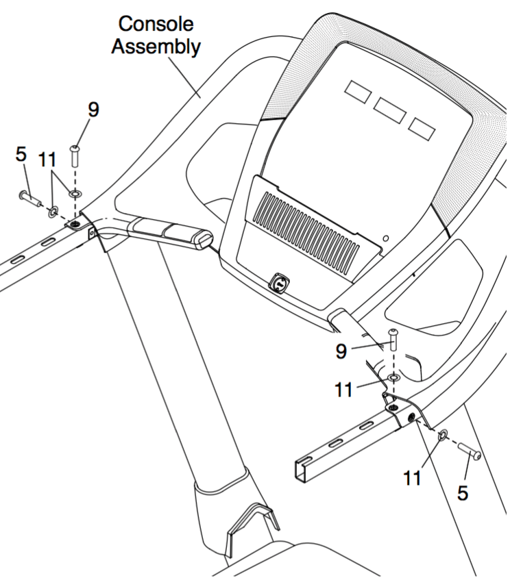 The ProForm Endurance S9 treadmill user manual includes step-by-step assembly instructions