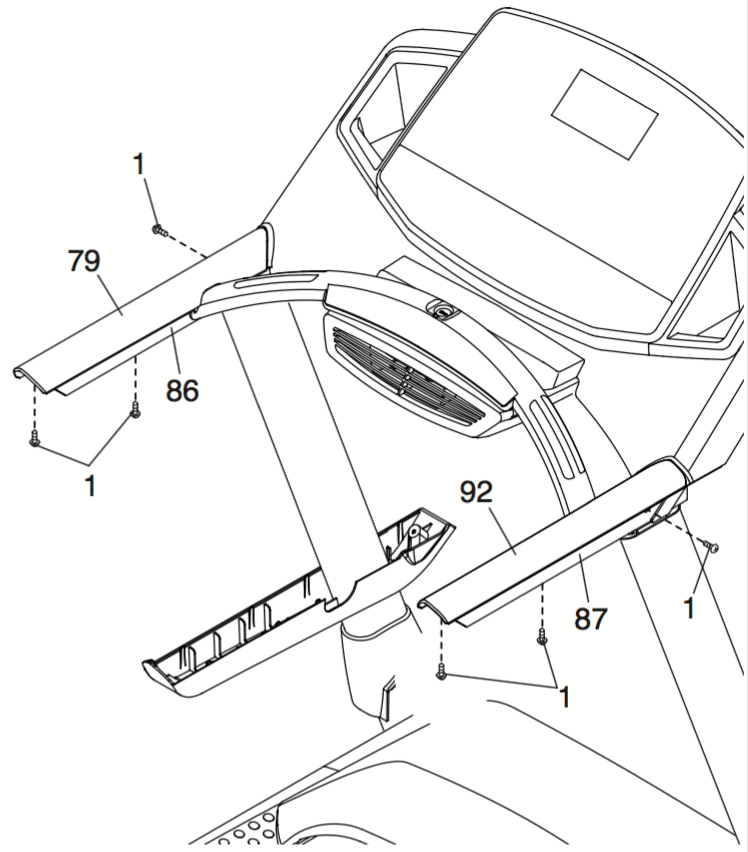 The ProForm Premier 1300 user manual includes step-by-step assembly instructions