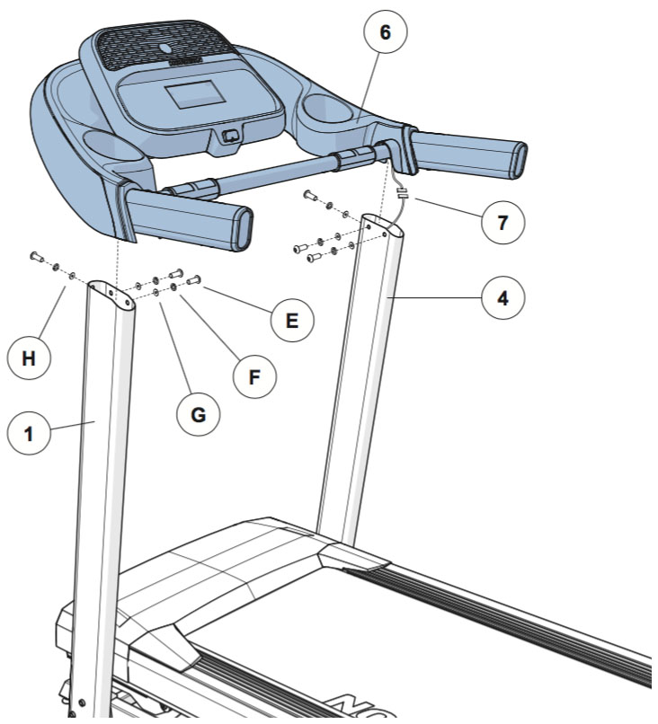 Horizon Adventure 3 Treadmill Assembly