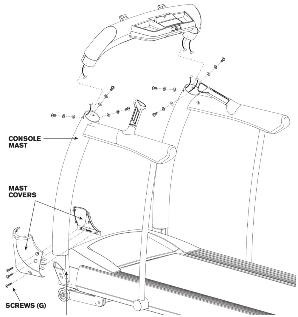 Vision Fitness T40 Treadmill Assembly