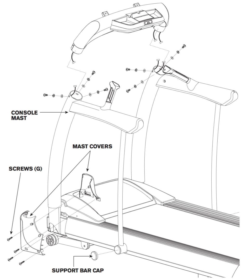 Vision Fitness T80 Treadmill Assembly