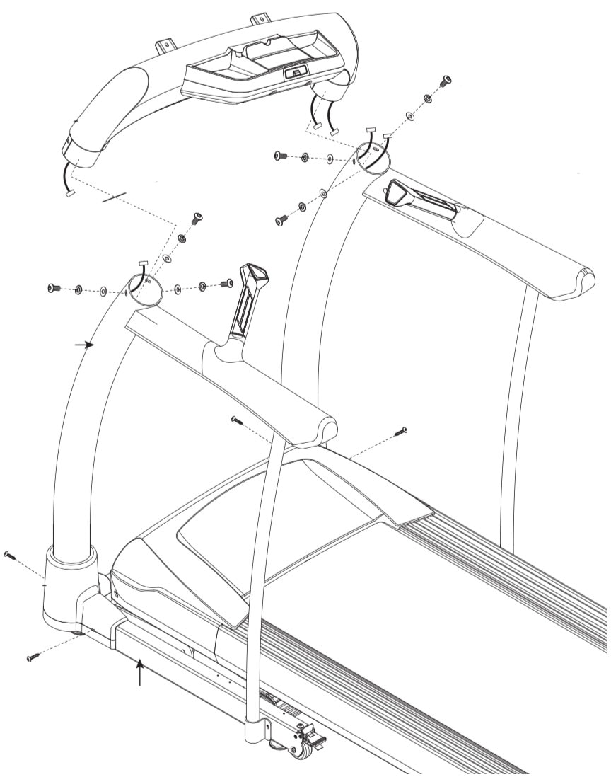 Vision Fitness TF20 Treadmill Assembly