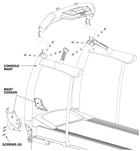 Vision Fitness TF40 Treadmill Assembly