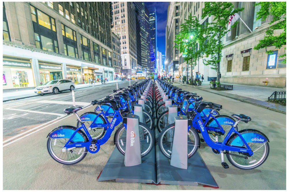 Citi Bike station in NYC