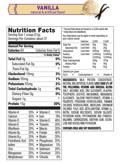EAS AdvantEDGE Pure Milk Protein Ingredients
