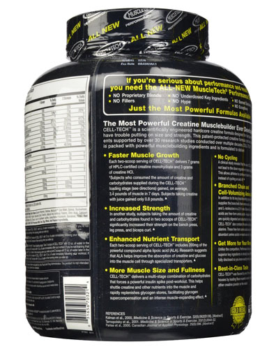 MuscleTech Cell Tech ingredients