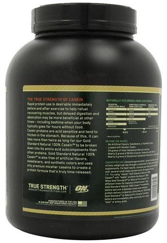 Optimum Nutrition Casein Ingredients