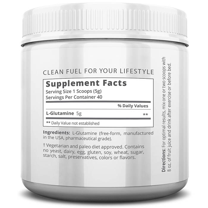 AMRAP Nutrition L-Glutamine Ingredients